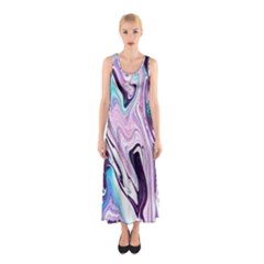 Color Acrylic Paint Art Painting Sleeveless Maxi Dress by Pakrebo