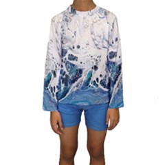 Paint Acrylic Paint Art Colorful Kids  Long Sleeve Swimwear by Pakrebo