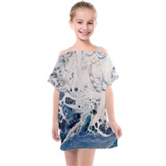 Paint Acrylic Paint Art Colorful Kids  One Piece Chiffon Dress