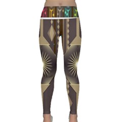 Background Colors Abstract Lightweight Velour Classic Yoga Leggings by Pakrebo