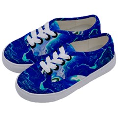 Paint Acrylic Paint Art Painting Blue Kids  Classic Low Top Sneakers by Pakrebo