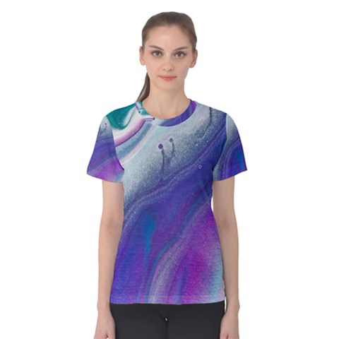 Color Acrylic Paint Art Painting Women s Cotton Tee by Pakrebo