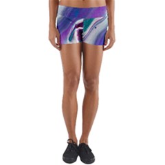 Color Acrylic Paint Art Painting Yoga Shorts