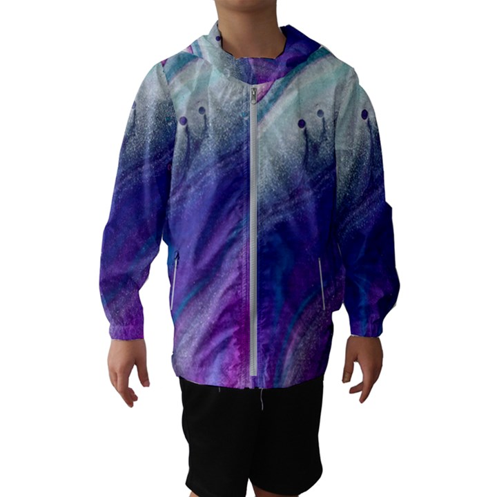 Color Acrylic Paint Art Painting Kids  Hooded Windbreaker