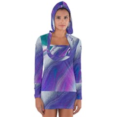 Color Acrylic Paint Art Painting Long Sleeve Hooded T-shirt by Pakrebo