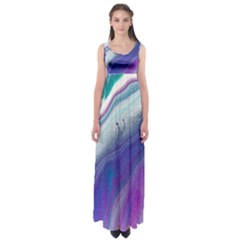 Color Acrylic Paint Art Painting Empire Waist Maxi Dress by Pakrebo