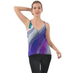 Color Acrylic Paint Art Painting Chiffon Cami by Pakrebo