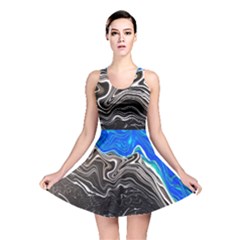 Paint Acrylic Paint Art Colorful Reversible Skater Dress by Pakrebo