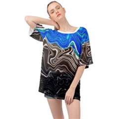 Paint Acrylic Paint Art Colorful Oversized Chiffon Top