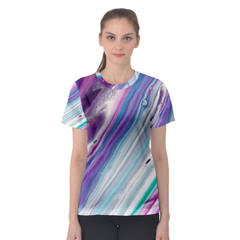 Color Acrylic Paint Art Painting Women s Sport Mesh Tee by Pakrebo