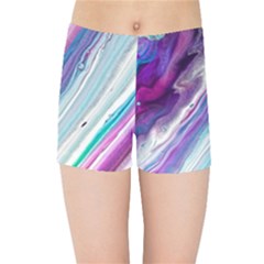 Color Acrylic Paint Art Painting Kids  Sports Shorts by Pakrebo