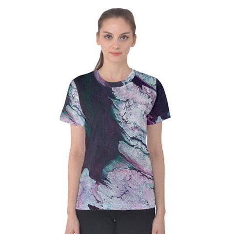 Color Acrylic Paint Art Painting Women s Cotton Tee by Pakrebo