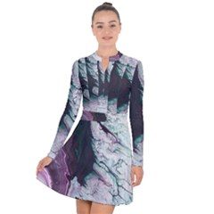 Color Acrylic Paint Art Painting Long Sleeve Panel Dress by Pakrebo