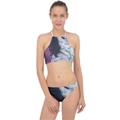 Color Acrylic Paint Art Painting Racer Front Bikini Set by Pakrebo