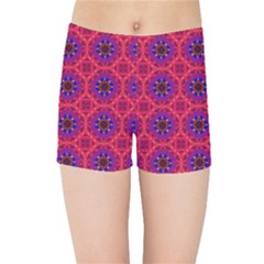 Retro Abstract Boho Unique Kids  Sports Shorts by Pakrebo