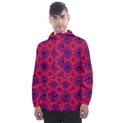 Retro Abstract Boho Unique Men s Front Pocket Pullover Windbreaker by Pakrebo