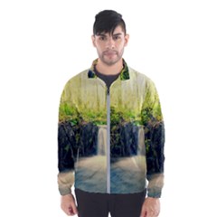 Waterfall River Nature Forest Men s Windbreaker by Pakrebo