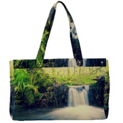 Waterfall River Nature Forest Canvas Work Bag by Pakrebo