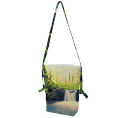 Waterfall River Nature Forest Folding Shoulder Bag by Pakrebo