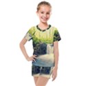 Waterfall River Nature Forest Kids  Mesh Tee and Shorts Set View1