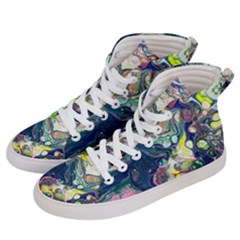 Paint Acrylic Paint Art Colorful Women s Hi-top Skate Sneakers by Pakrebo