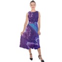 Color Acrylic Paint Art Painting Art Midi Tie-Back Chiffon Dress View1