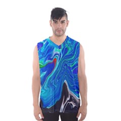 Paint Acrylic Paint Art Colorful Blue Men s Sportswear by Pakrebo