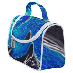 Paint Acrylic Paint Art Colorful Blue Satchel Handbag by Pakrebo