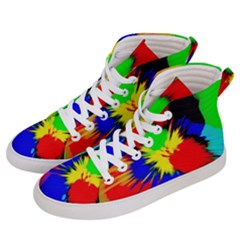 Color Halftone Grid Raster Image Men s Hi-top Skate Sneakers by Pakrebo