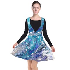 Paint Acrylic Paint Art Colorful Plunge Pinafore Dress by Pakrebo