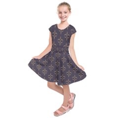 Background Non Seamless Pattern Kids  Short Sleeve Dress by Pakrebo