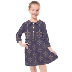 Background Non Seamless Pattern Kids  Quarter Sleeve Shirt Dress