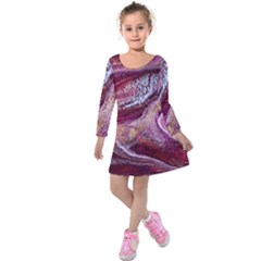 Paint Acrylic Paint Art Colorful Kids  Long Sleeve Velvet Dress