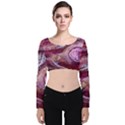 Paint Acrylic Paint Art Colorful Velvet Long Sleeve Crop Top View1