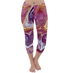 Paint Acrylic Paint Art Colorful Capri Winter Leggings  by Pakrebo