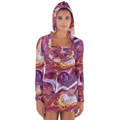 Paint Acrylic Paint Art Colorful Long Sleeve Hooded T-shirt by Pakrebo