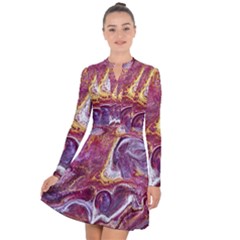 Paint Acrylic Paint Art Colorful Long Sleeve Panel Dress by Pakrebo