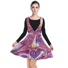 Paint Acrylic Paint Art Colorful Plunge Pinafore Dress by Pakrebo