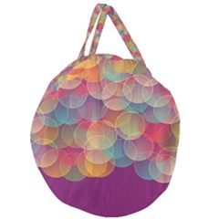 Background Circles Abstract Giant Round Zipper Tote by Pakrebo