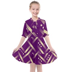 Background Non Seamless Pattern Kids  All Frills Chiffon Dress by Pakrebo