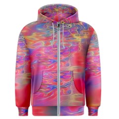 Purple Red Abstract Pool Men s Zipper Hoodie by bloomingvinedesign