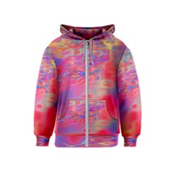 Purple Red Abstract Pool Kids  Zipper Hoodie