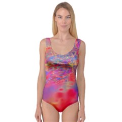 Purple Red Abstract Pool Princess Tank Leotard  by bloomingvinedesign