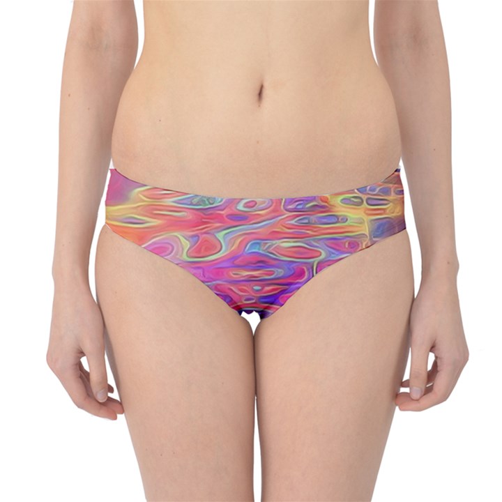 Purple Red Abstract Pool Hipster Bikini Bottoms