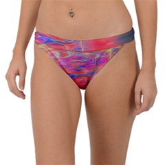 Purple Red Abstract Pool Band Bikini Bottom by bloomingvinedesign