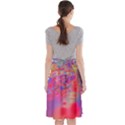 Purple Red Abstract Pool Midi Beach Skirt View2