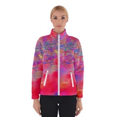 Purple Red Abstract Pool Winter Jacket