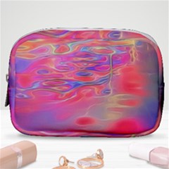 Purple Red Abstract Pool Make Up Pouch (small) by bloomingvinedesign