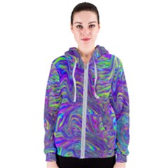 Abstractwithblue Women s Zipper Hoodie