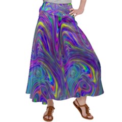 Abstractwithblue Satin Palazzo Pants by bloomingvinedesign